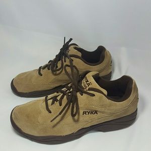 Ryka Walking Catalyst Tan Suede Sneakers Size 7.5